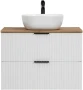 Szafka łazienkowa 80 cm ADEL WHITE z umywalką SMILE i blatem 80 cm