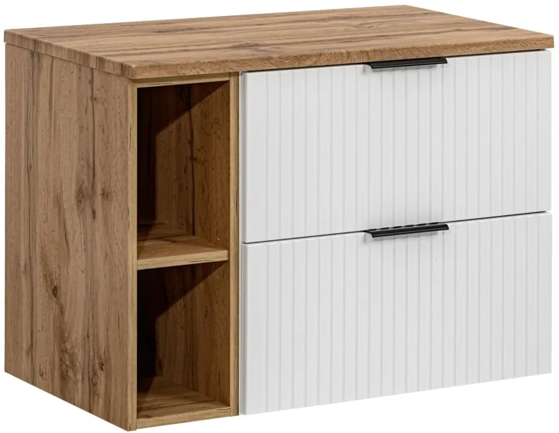 Zestaw mebli łazienkowych ADEL WHITE z blatem 80 cm - 3 elementy