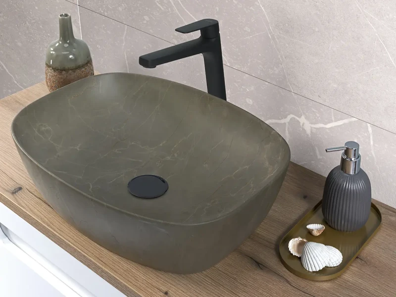 Zestaw mebli łazienkowych ADEL WHITE (umywalka nadblatowa UN-ANNA-MY1)