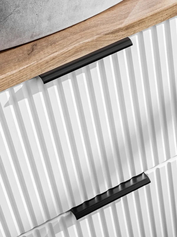 Zestaw mebli łazienkowych ADEL WHITE z szafką pod umywalkę 80 cm - 7 elementów (aranżacja)