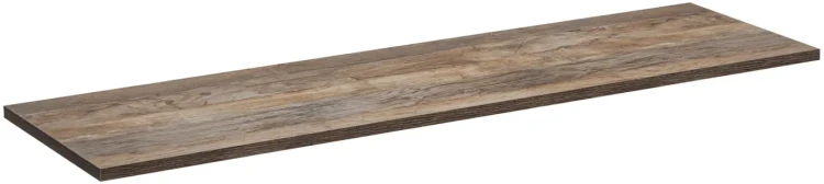 Szafka podwójna łazienkowa 80 cm SANTA FE taupe/dąb vintage z dwoma umywalkami SMILE i blatem 160 cm