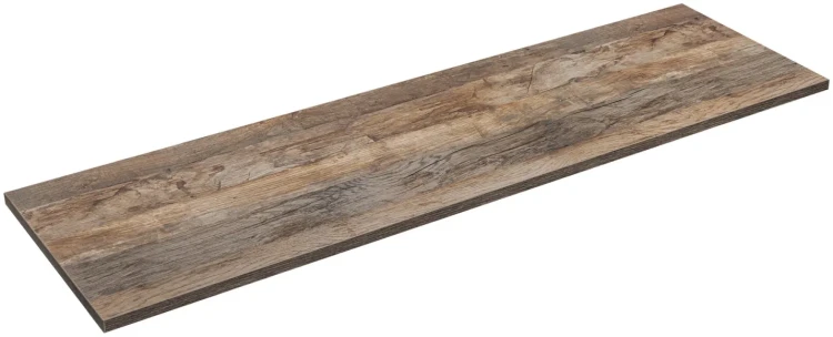 Szafka podwójna łazienkowa 80 cm SANTA FE taupe/dąb vintage z dwoma umywalkami SMILE i blatem 180 cm