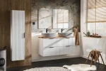 Zestaw mebli łazienkowych ADEL WHITE A02 z szafką pod umywalkę 120 cm - 9 elementów