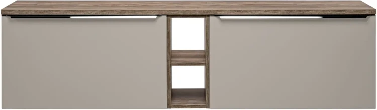 Szafka podwójna łazienkowa 80 cm SANTA FE taupe/dąb vintage z blatem 180 cm