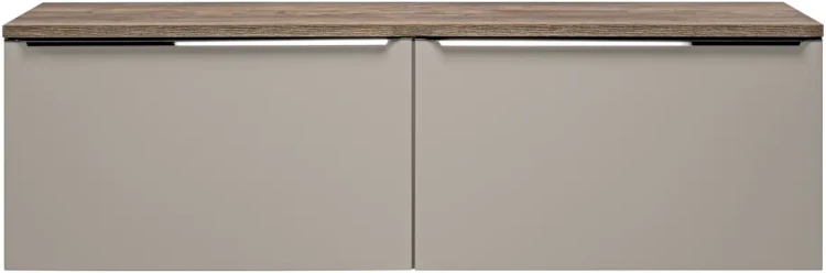 Szafka podwójna łazienkowa 80 cm SANTA FE taupe/dąb vintage z blatem 160 cm