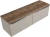 Szafka podwójna łazienkowa 80 cm SANTA FE taupe/dąb vintage z blatem 160 cm