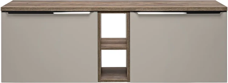 Szafka podwójna łazienkowa 60 cm SANTA FE taupe/dąb vintage z blatem 140 cm