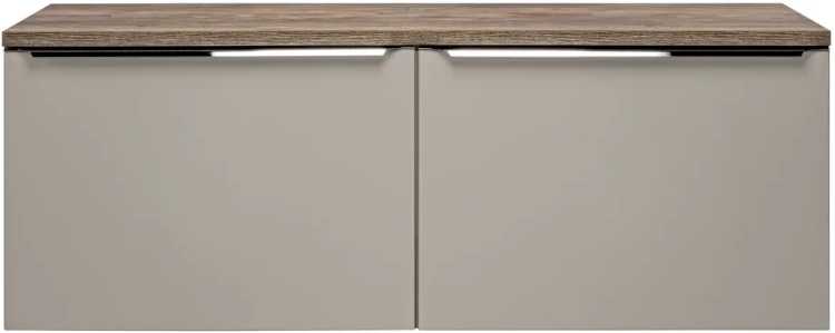 Szafka podwójna łazienkowa 60 cm SANTA FE taupe/dąb vintage z blatem 120 cm