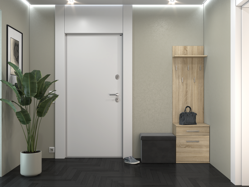 Panel do przedpokoju wieszak + szafka na buty Salma / dąb sonoma