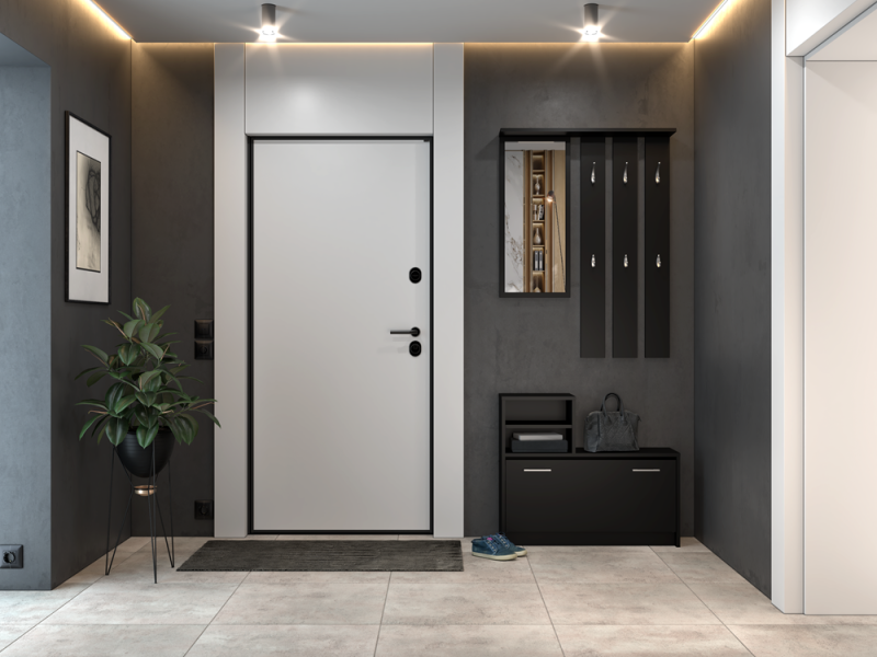 Garderoba wieszak lustro szafka na buty | Czarny