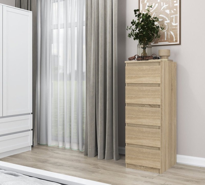 Komoda szafka Bona 5 szuflad / Sonoma