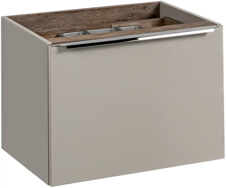 Zestaw mebli łazienkowych SANTA FE TAUPE z umywalką SMILE i blatem 60 cm - 3 elementy