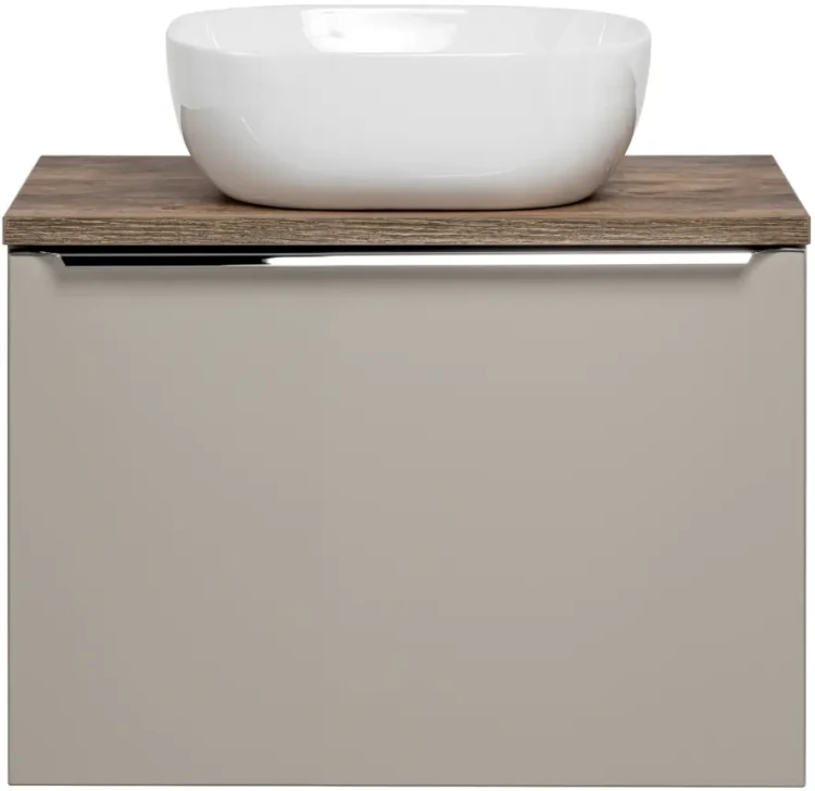 Zestaw mebli łazienkowych SANTA FE TAUPE z umywalką SMILE i blatem 60 cm - 3 elementy