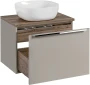 Zestaw mebli łazienkowych SANTA FE TAUPE z umywalką SMILE i blatem 60 cm - 3 elementy