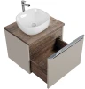 Zestaw mebli łazienkowych SANTA FE TAUPE z umywalką SMILE i blatem 60 cm - 3 elementy