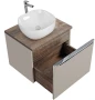 Zestaw mebli łazienkowych SANTA FE TAUPE z umywalką SMILE i blatem 60 cm - 3 elementy