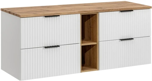 Zestaw mebli łazienkowych ADEL WHITE z blatem 140 cm - 4 elementy