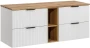 Zestaw mebli łazienkowych ADEL WHITE z dwoma umywalkami SMILE i blatem 140 cm - 6 elementów