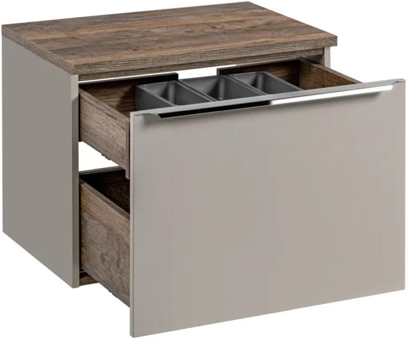 Zestaw mebli łazienkowych SANTA FE TAUPE z blatem 60 cm - 2 elementy