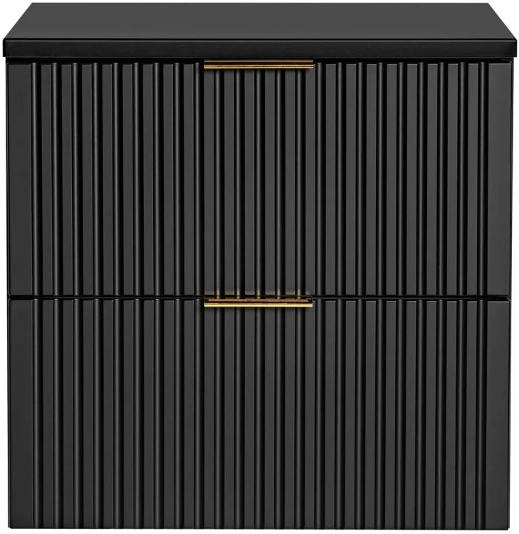 Szafka pod umywalkę 60 cm ADEL BLACK z blatem 60 cm