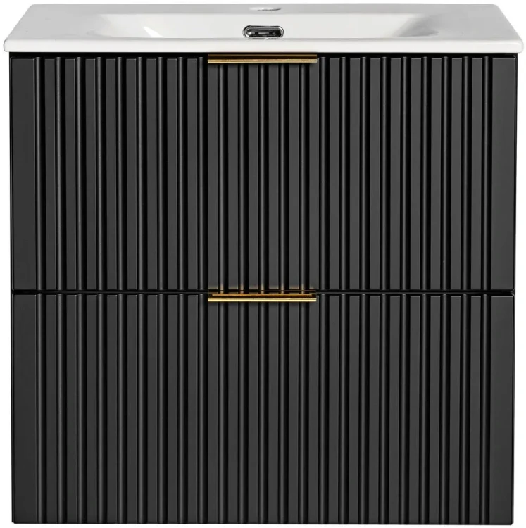 Szafka łazienkowa 60 cm ADEL BLACK z umywalką Sky