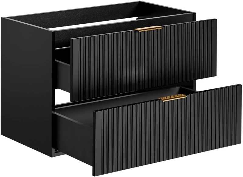 Szafka łazienkowa 80 cm ADEL BLACK (szafka pod umywalkę ADEL BLACK 82-80-B-2S)