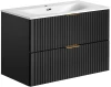 Szafka łazienkowa 80 cm ADEL BLACK z umywalką Sky