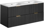 Zestaw mebli łazienkowych ADEL BLACK 120 cm z umywalką Sky - 5 elementów