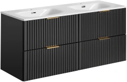 Zestaw mebli łazienkowych ADEL BLACK 120 cm z umywalką Sky - 5 elementów