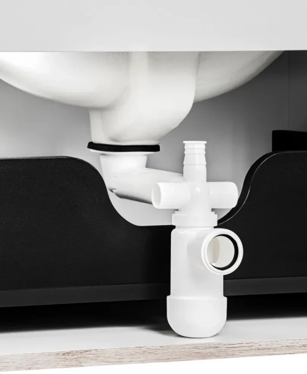 Zestaw mebli łazienkowych BALI WHITE z szafką pod umywalkę 80 cm - 7 elementów