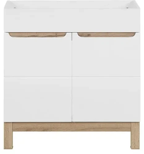 Zestaw mebli łazienkowych BALI WHITE z szafką pod umywalkę 80 cm - 7 elementów
