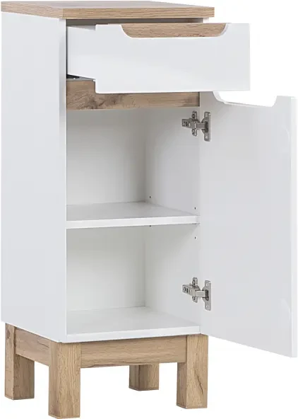 Zestaw mebli łazienkowych BALI WHITE z szafką pod umywalkę 80 cm - 7 elementów