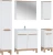 Zestaw mebli łazienkowych BALI WHITE z szafką pod umywalkę 80 cm - 7 elementów