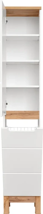 Zestaw mebli łazienkowych BALI WHITE z szafką pod umywalkę 80 cm - 7 elementów