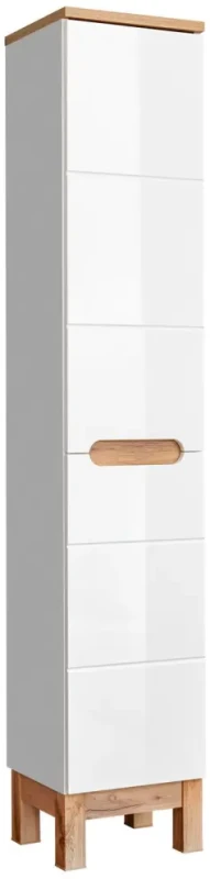 Zestaw mebli łazienkowych BALI WHITE z szafką pod umywalkę 80 cm - 5 elementów