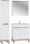 Zestaw mebli łazienkowych BALI WHITE z szafką pod umywalkę 80 cm - 5 elementów