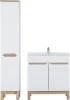 Zestaw mebli łazienkowych BALI WHITE z szafką pod umywalkę 80 cm - 4 elementy