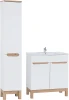 Zestaw mebli łazienkowych BALI WHITE z szafką pod umywalkę 80 cm - 4 elementy