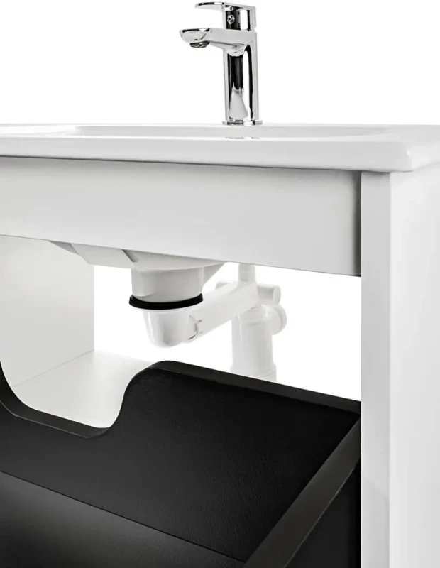 Zestaw mebli łazienkowych BALI WHITE 1 z szafką pod umywalkę 80 cm - 7 elementów