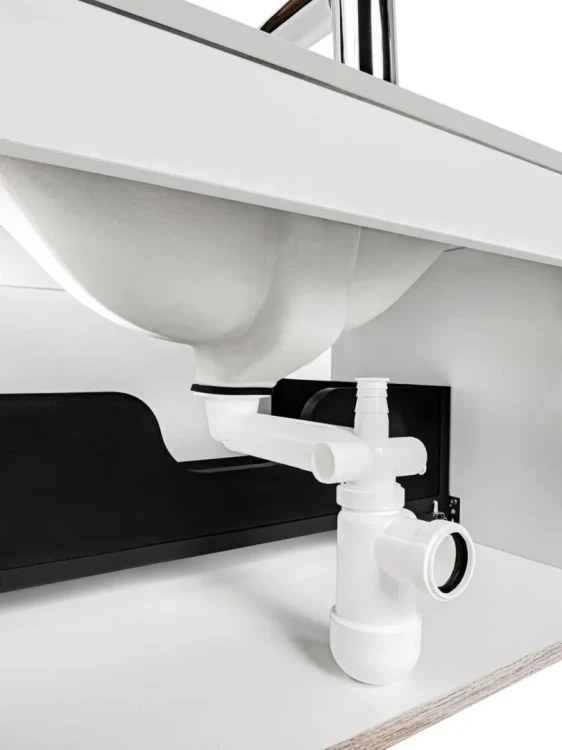 Zestaw mebli łazienkowych BALI WHITE 1 z szafką pod umywalkę 80 cm - 7 elementów