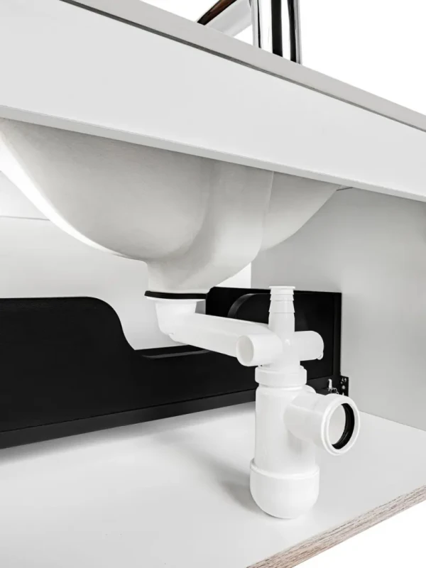 Zestaw mebli łazienkowych BALI WHITE 1 z szafką pod umywalkę 80 cm - 7 elementów