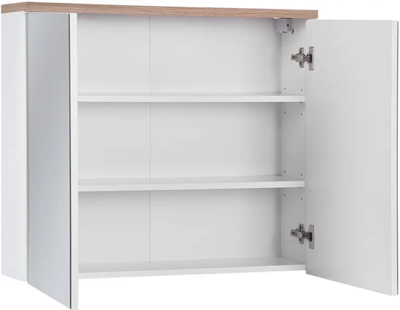 Zestaw mebli łazienkowych BALI WHITE 1 z szafką pod umywalkę 80 cm - 7 elementów