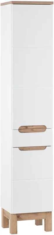 Zestaw mebli łazienkowych BALI WHITE 1 z szafką pod umywalkę 80 cm - 7 elementów