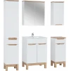 Zestaw mebli łazienkowych BALI WHITE 1 z szafką pod umywalkę 80 cm - 7 elementów