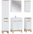 Zestaw mebli łazienkowych BALI WHITE 1 z szafką pod umywalkę 80 cm - 7 elementów