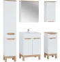 Zestaw mebli łazienkowych BALI WHITE 1 z szafką pod umywalkę 80 cm - 7 elementów