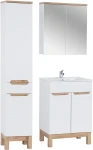 Zestaw mebli łazienkowych BALI WHITE 841 z szafką pod umywalkę 80 cm - 5 elementów