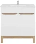 Zestaw mebli łazienkowych BALI WHITE z szafką pod umywalkę 80 cm - 3 elementy