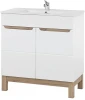 Zestaw mebli łazienkowych BALI WHITE z szafką pod umywalkę 80 cm - 3 elementy