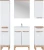 Zestaw mebli łazienkowych BALI WHITE z szafką pod umywalkę 60 cm - 7 elementów